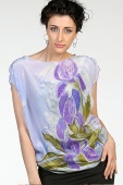 Silk Blouse Blue Lily