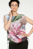 Silk Blouse Pink Flower