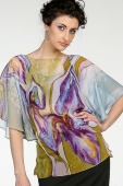 Silk Blouse Green Iris