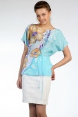 Silk Blouse Azure Shore 2