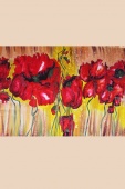 Silk Painting- Poppies Dream