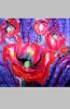 Silk Painting Poppies at Night